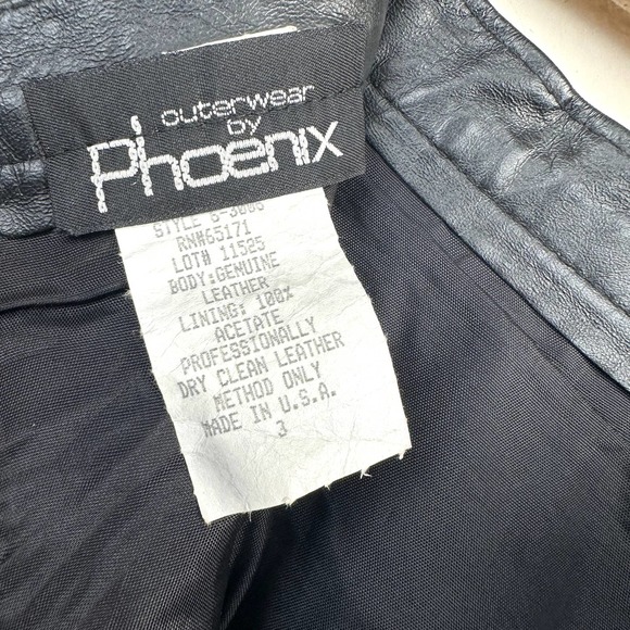 Outerwear by Phoenix Black Leather High Waist Mini Skirt Size 3 XXS - Picture 3 of 3